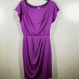 Vince Camuto Draped Dress. Purple. Size 14.